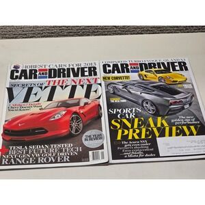 Car and Driver Magazine Lot Jan March 2013 Corvette C7‎ Stingray Porsche Cayman